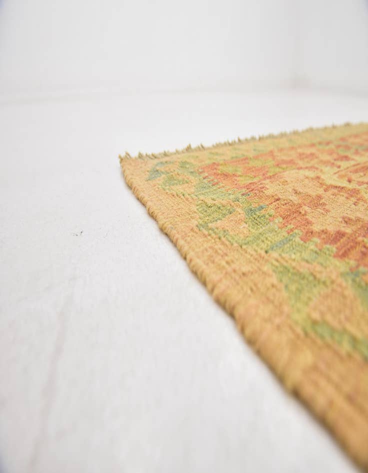Detail image of  2' 7 x 4' 5  Hand Woven Kilim Waziri Wool Rug
