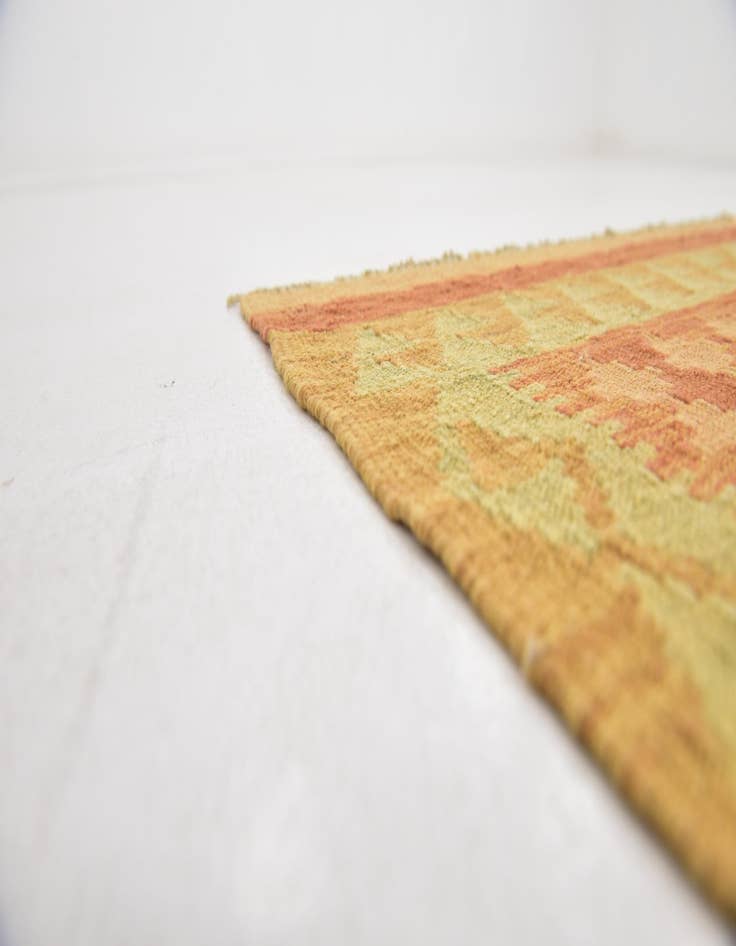 Detail image of  2' 8 x 4' 3  Hand Woven Kilim Waziri Wool Rug