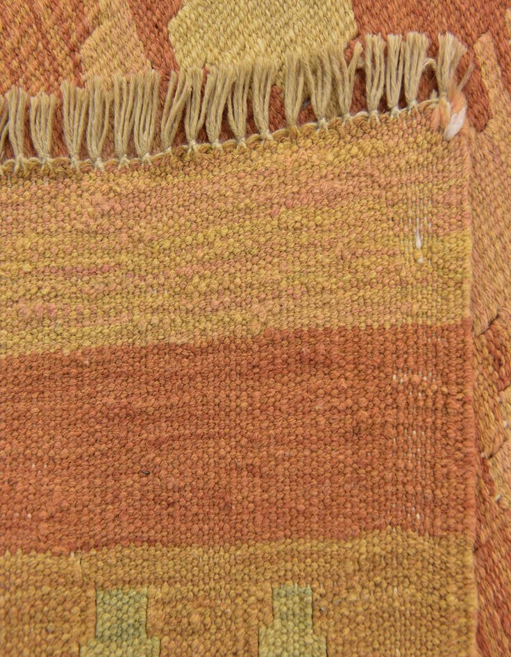 Detail image of  2' 8 x 4' 3  Hand Woven Kilim Waziri Wool Rug
