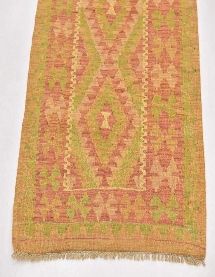 Detail image of  2' 4 x 4' 3  Hand Woven Kilim Waziri Wool Rug