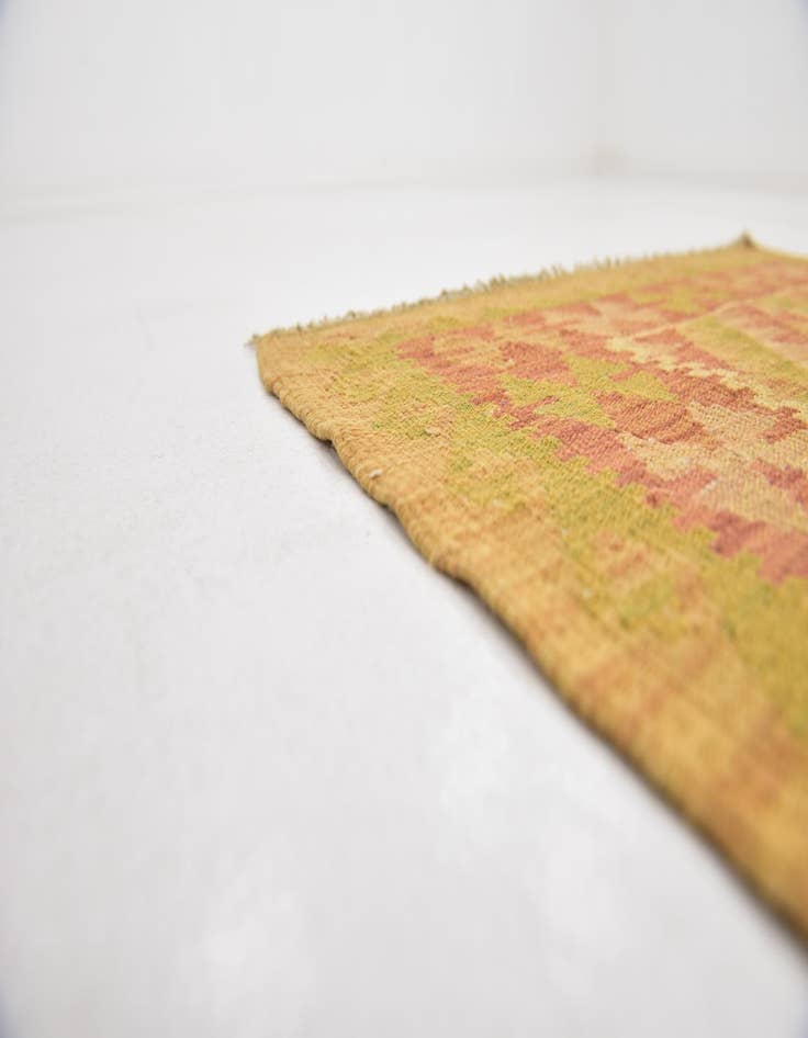Detail image of  2' 4 x 4' 3  Hand Woven Kilim Waziri Wool Rug