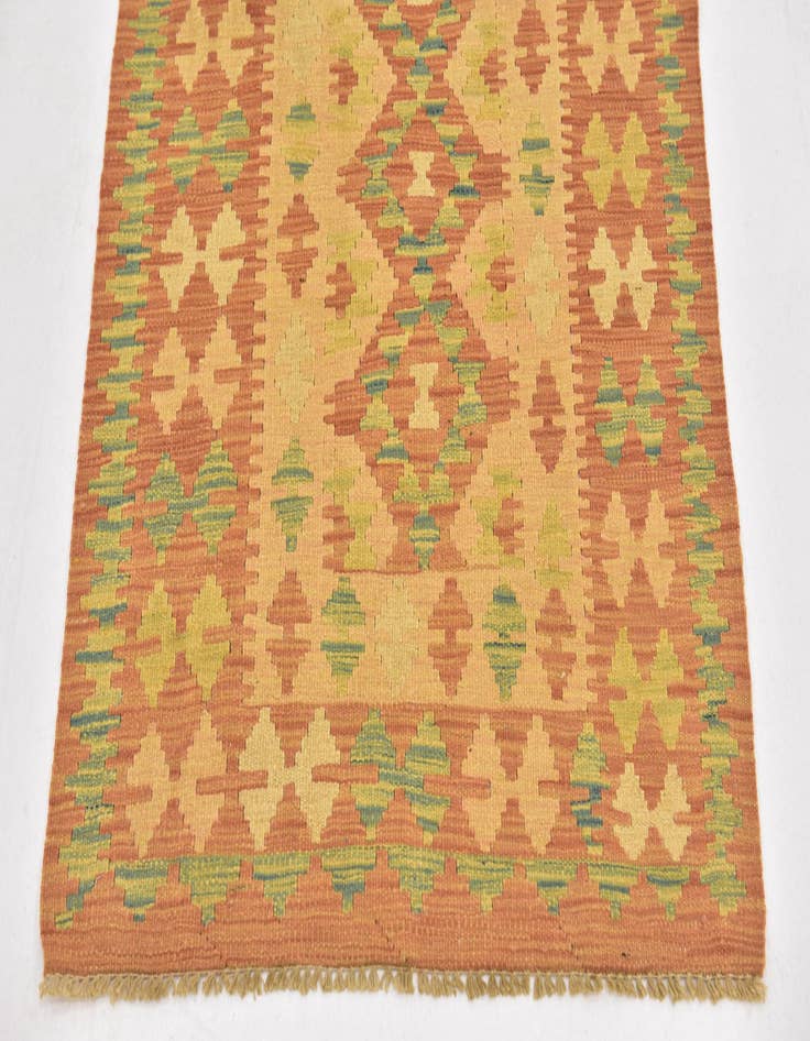 Detail image of  2' 8 x 4' 3  Hand Woven Kilim Waziri Wool Rug