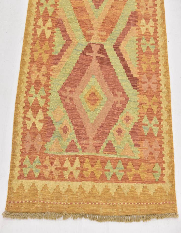 Detail image of 2' 9 x 4' Hand Woven Kilim Waziri Wool Rug