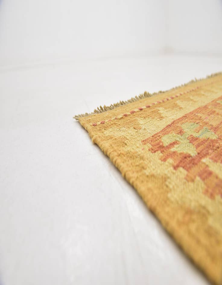 Detail image of 2' 9 x 4' Hand Woven Kilim Waziri Wool Rug