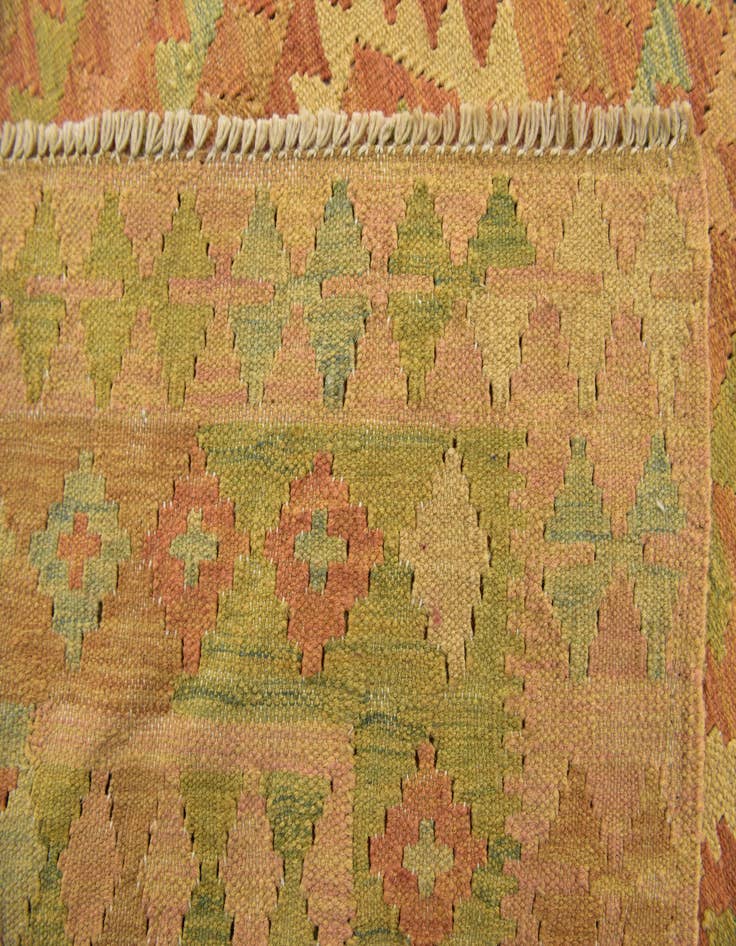 Detail image of  3' 3 x 5'  Hand Woven Kilim Waziri Wool Rug