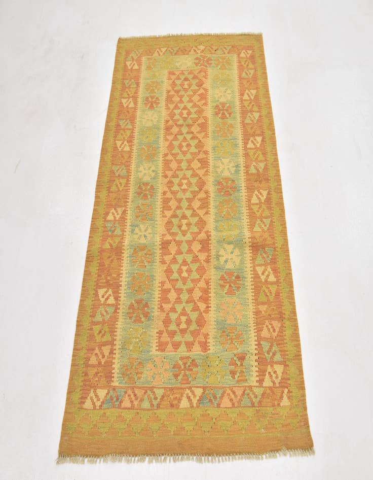 Detail image of  3' x 5'  Hand Woven Kilim Waziri Wool Rug