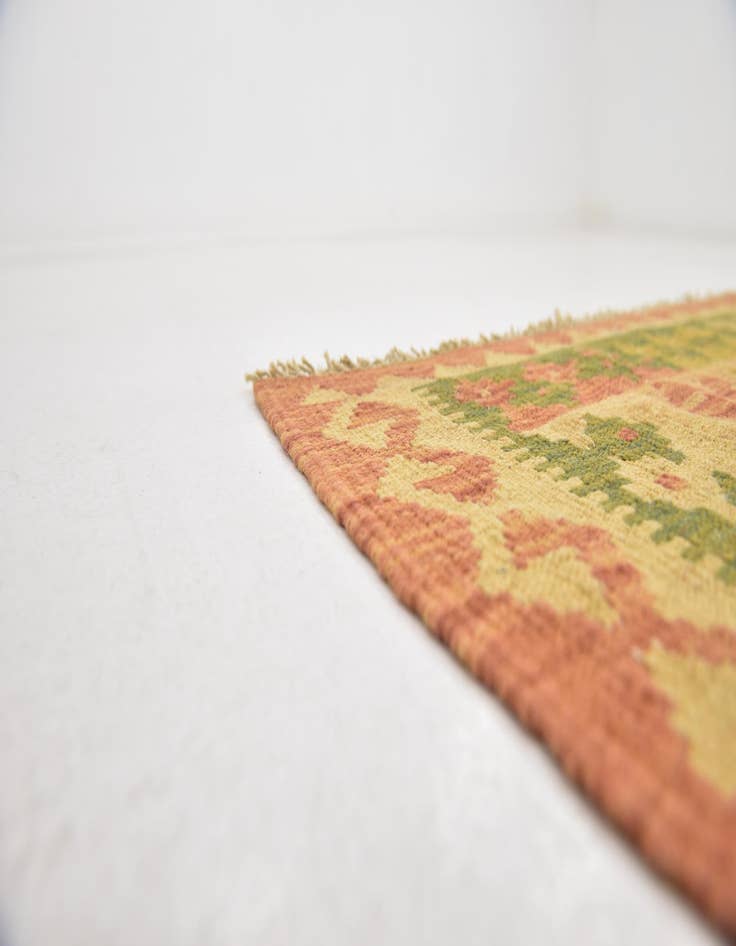 Detail image of  3' x 4' 9  Hand Woven Kilim Waziri Wool Rug