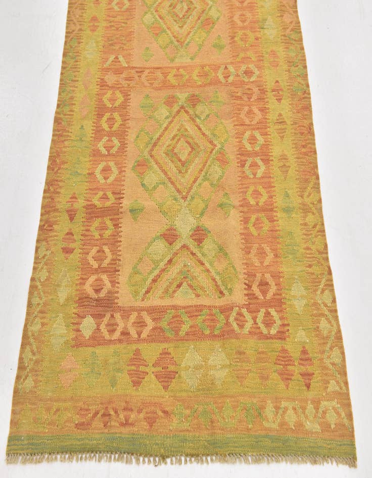 Detail image of  3' 3 x 5'  Hand Woven Kilim Waziri Wool Rug