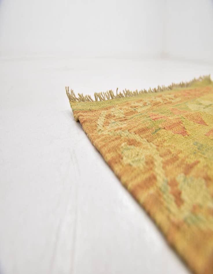 Detail image of  3' 3 x 5'  Hand Woven Kilim Waziri Wool Rug