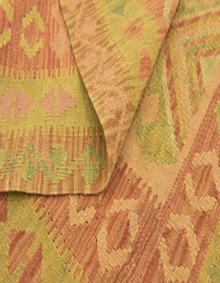 Detail image of  3' 3 x 5'  Hand Woven Kilim Waziri Wool Rug