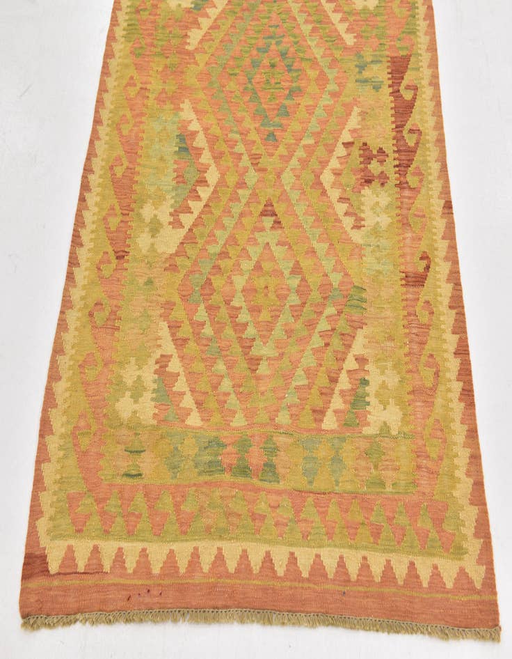 Detail image of  3' 4 x 4' 10  Hand Woven Kilim Waziri Wool Rug