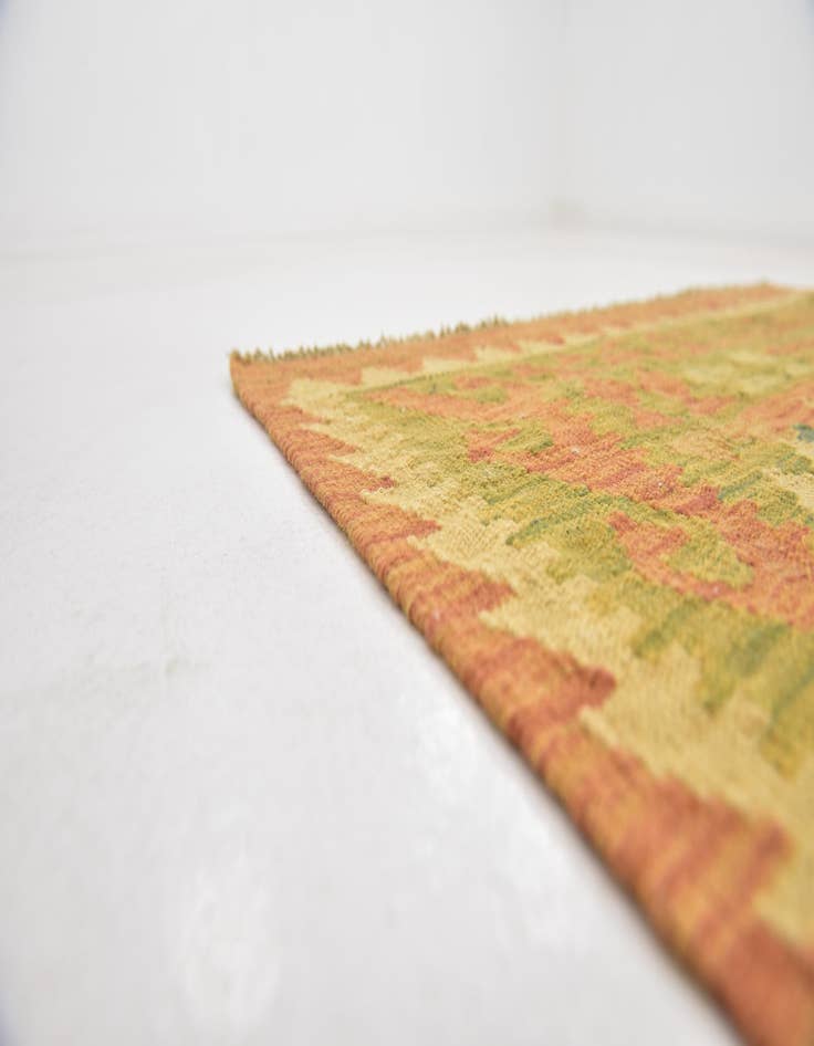 Detail image of  3' 4 x 4' 10  Hand Woven Kilim Waziri Wool Rug