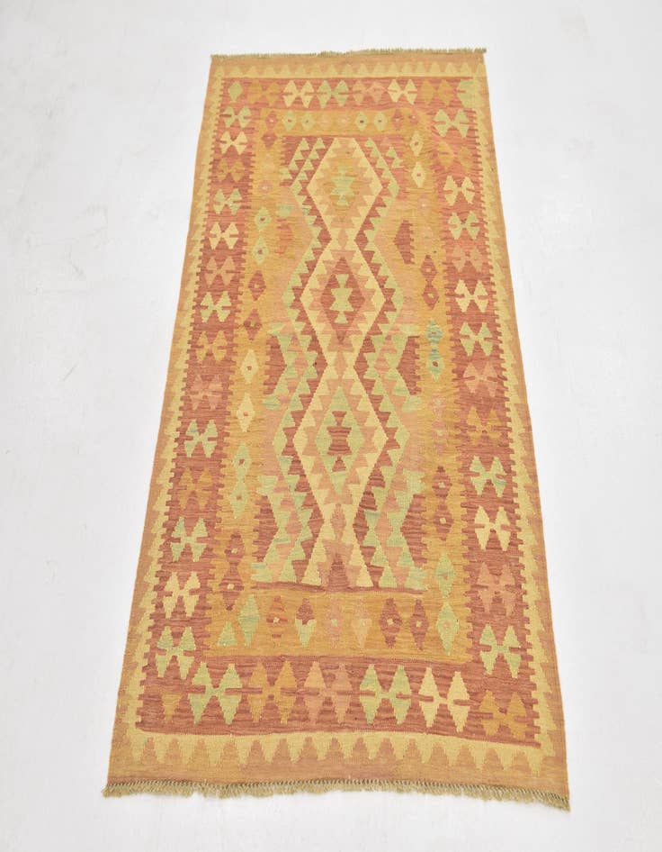 Detail image of  3' 4 x 5'  Hand Woven Kilim Waziri Wool Rug