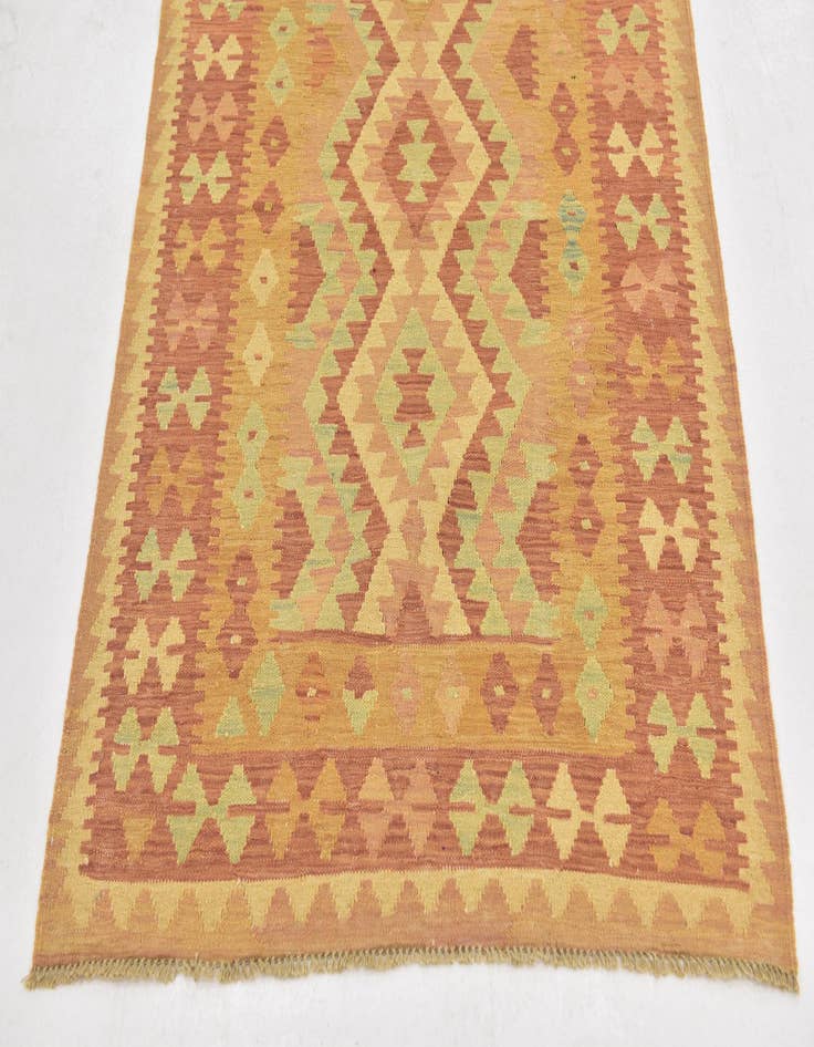 Detail image of  3' 4 x 5'  Hand Woven Kilim Waziri Wool Rug