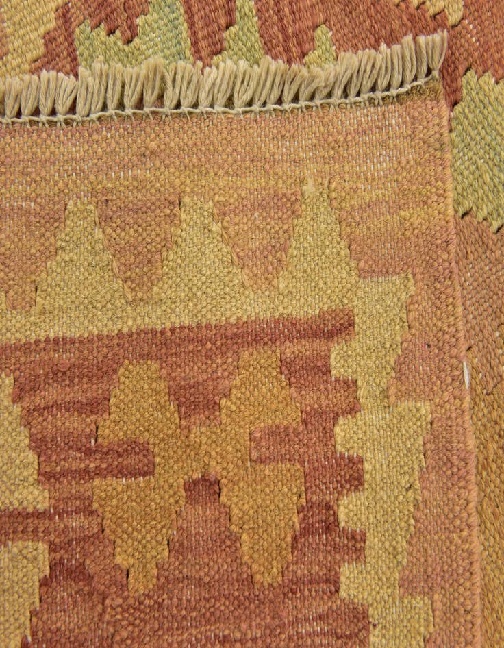 Detail image of  3' 4 x 5'  Hand Woven Kilim Waziri Wool Rug