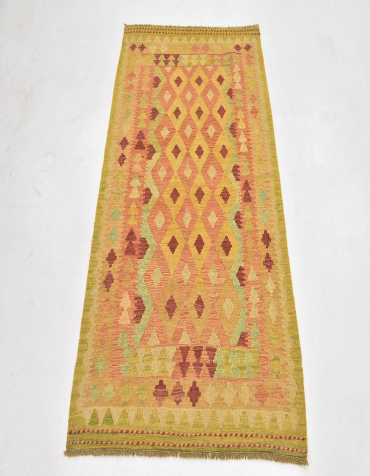 Detail image of  3' 2 x 5' 2  Hand Woven Kilim Waziri Wool Rug