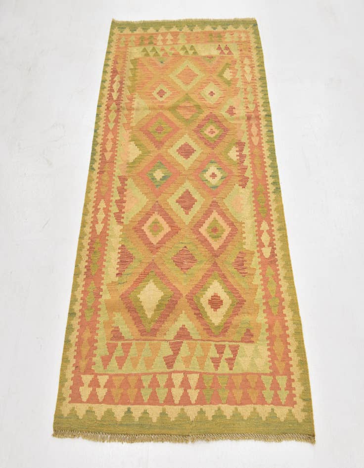 Detail image of  3' 3 x 5'  Hand Woven Kilim Waziri Wool Rug