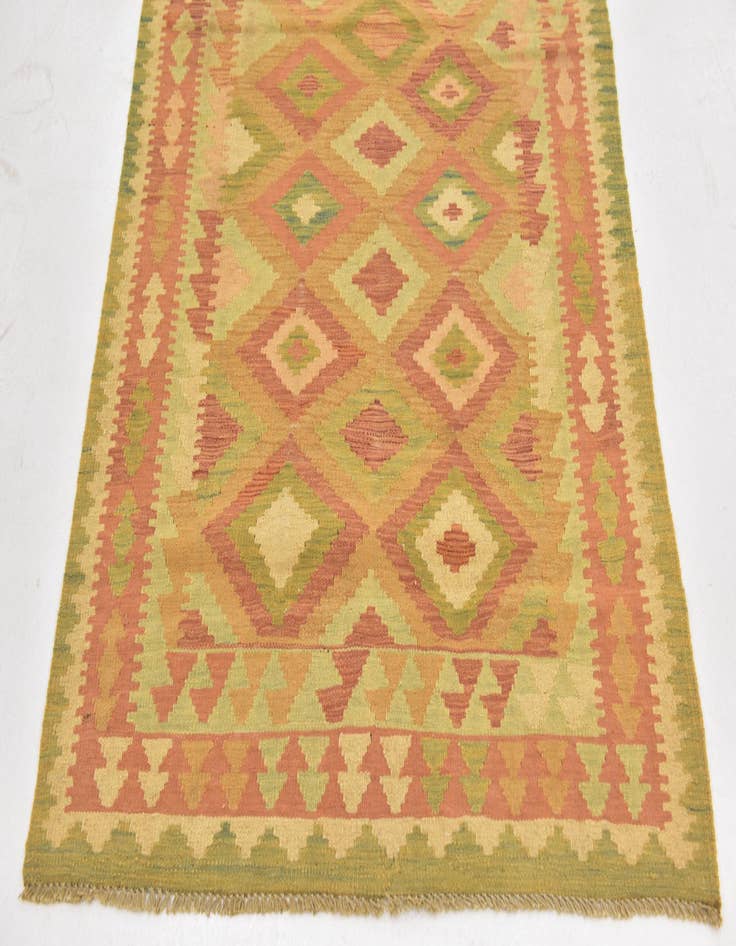 Detail image of  3' 3 x 5'  Hand Woven Kilim Waziri Wool Rug