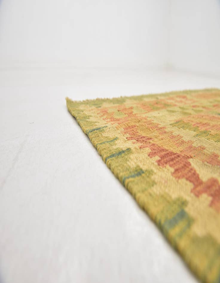 Detail image of  3' 3 x 5'  Hand Woven Kilim Waziri Wool Rug