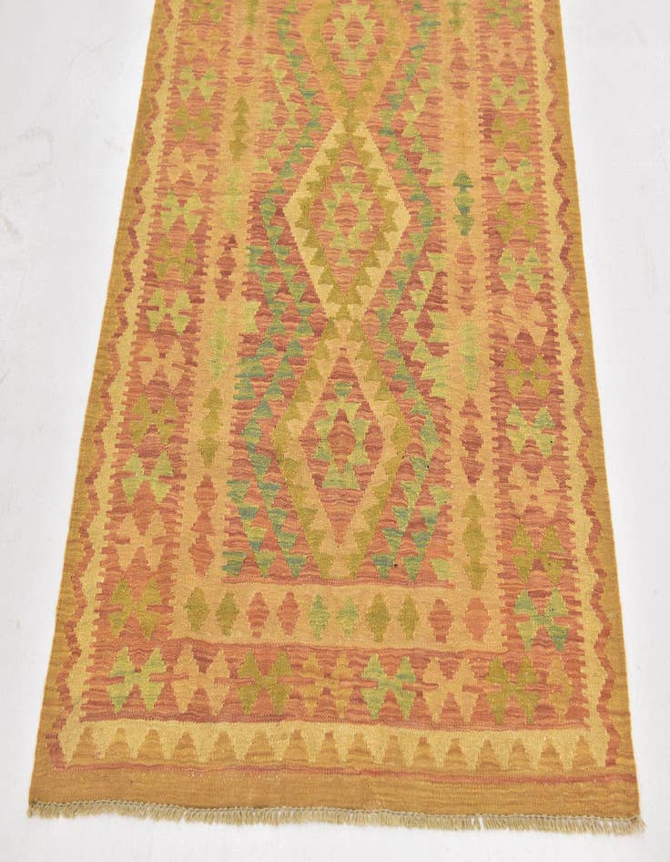 Detail image of  3' 3 x 5'  Hand Woven Kilim Waziri Wool Rug