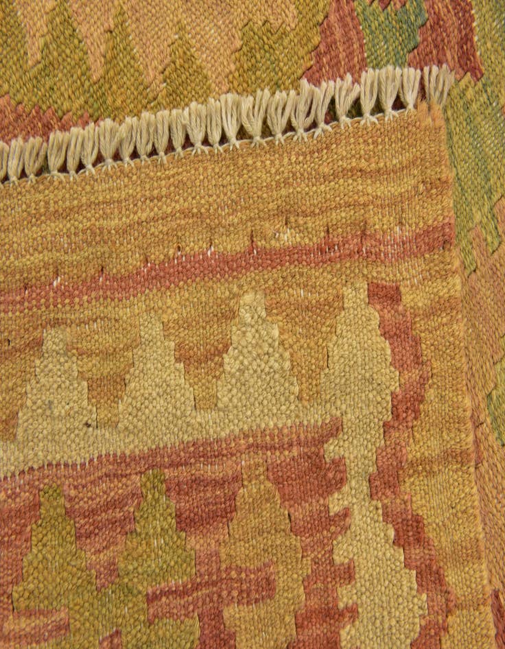 Detail image of  3' 3 x 5'  Hand Woven Kilim Waziri Wool Rug