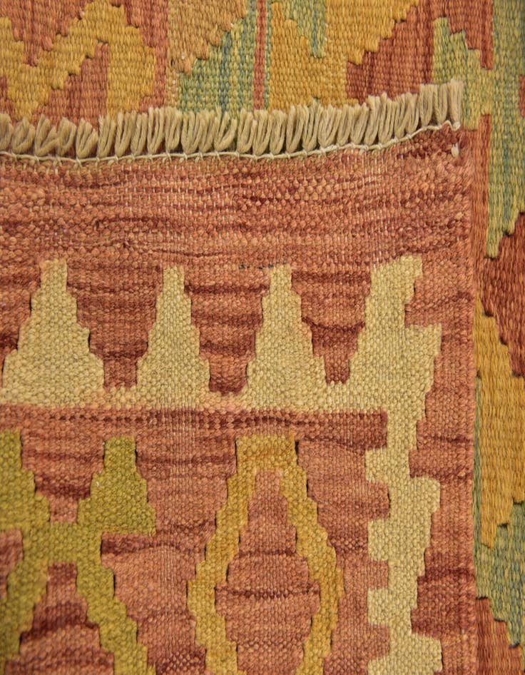 Detail image of  2' 10 x 4' 10  Hand Woven Kilim Waziri Wool Rug