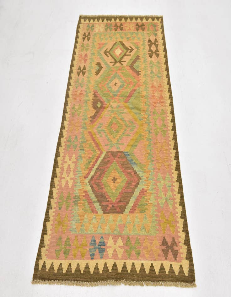 Detail image of  3' x 5'  Hand Woven Kilim Waziri Wool Rug