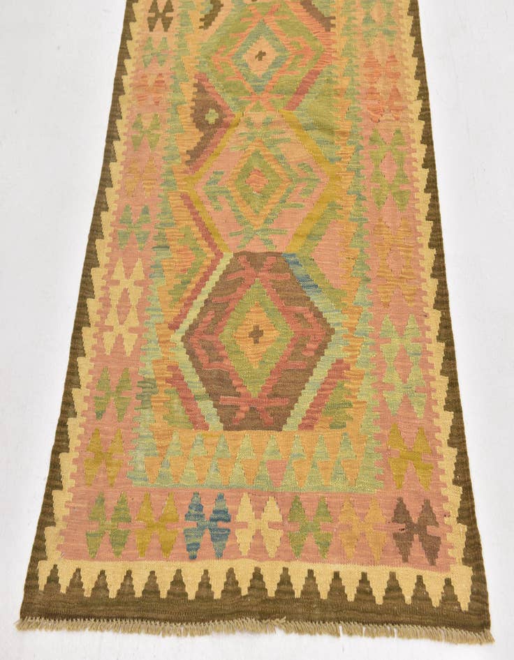 Detail image of  3' x 5'  Hand Woven Kilim Waziri Wool Rug