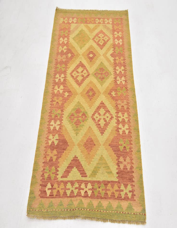 Detail image of  3' x 4' 9  Hand Woven Kilim Waziri Wool Rug