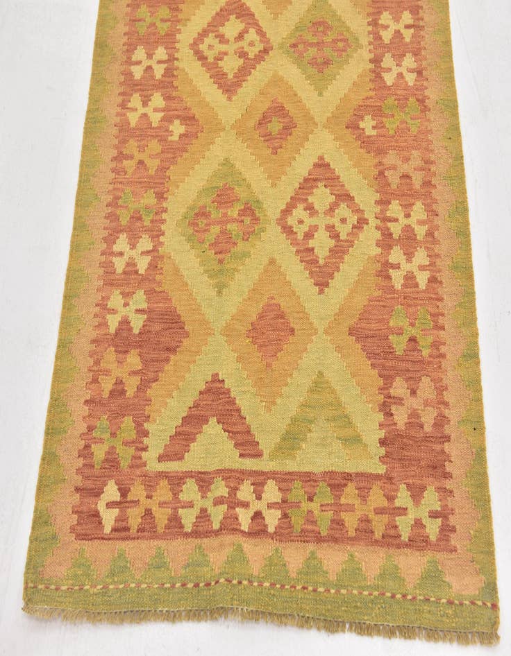 Detail image of  3' x 4' 9  Hand Woven Kilim Waziri Wool Rug