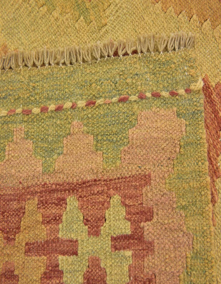 Detail image of  3' x 4' 9  Hand Woven Kilim Waziri Wool Rug