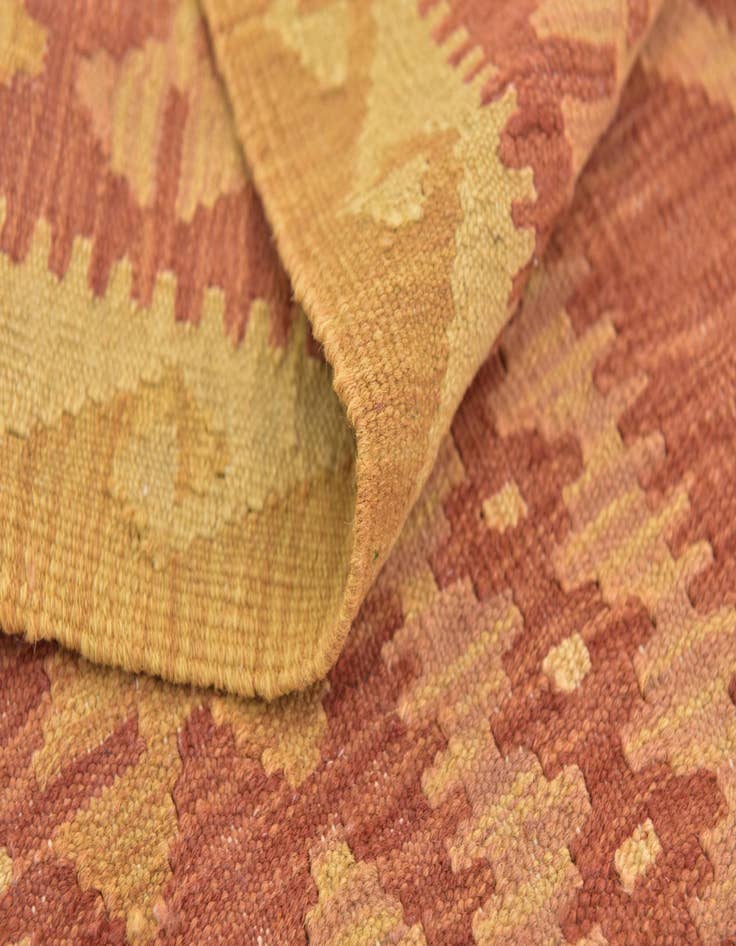 Detail image of  3' 2 x 5'  Hand Woven Kilim Waziri Wool Rug