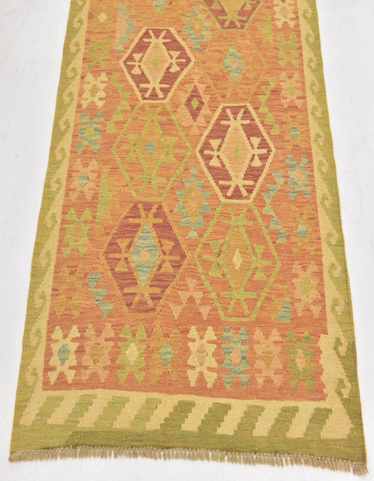 Detail image of  3' 3 x 5'  Hand Woven Kilim Waziri Wool Rug