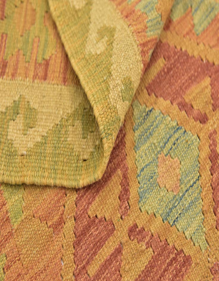 Detail image of  3' 3 x 5'  Hand Woven Kilim Waziri Wool Rug