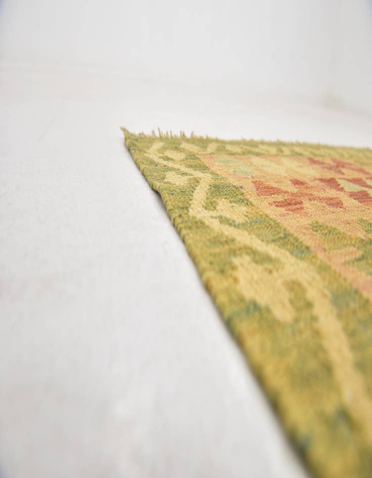 Detail image of  3' 2 x 5'  Hand Woven Kilim Waziri Wool Rug