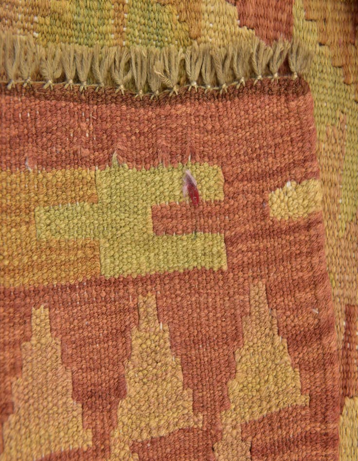 Detail image of  2' 8 x 4' 2  Hand Woven Kilim Waziri Wool Rug