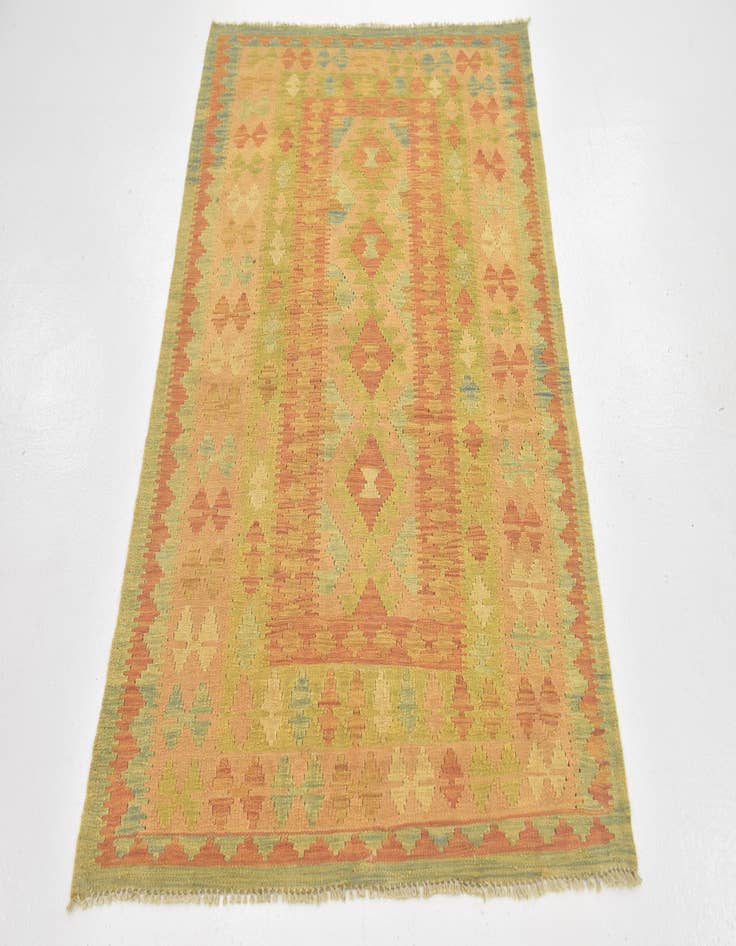 Detail image of  3' 2 x 5'  Hand Woven Kilim Waziri Wool Rug