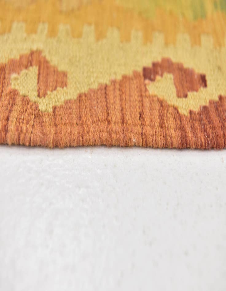 Detail image of  3' 3 x 5'  Hand Woven Kilim Waziri Wool Rug