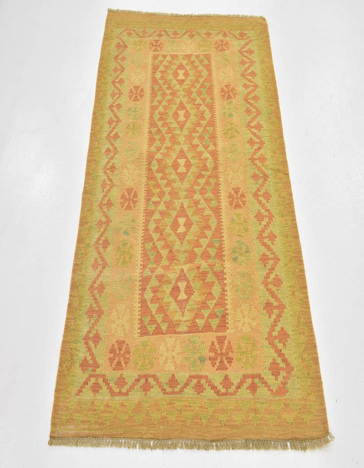 Detail image of  3' x 4' 10  Hand Woven Kilim Waziri Wool Rug