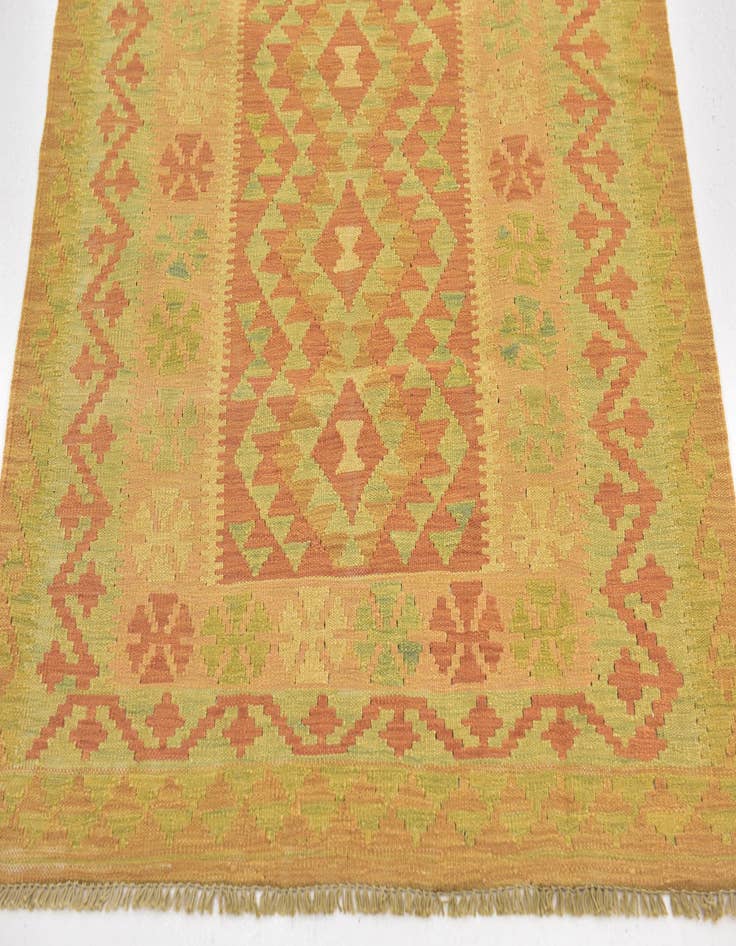 Detail image of  3' x 4' 10  Hand Woven Kilim Waziri Wool Rug