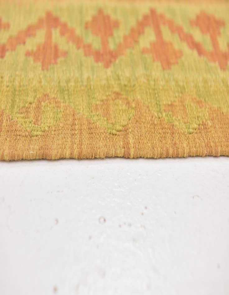 Detail image of  3' x 4' 10  Hand Woven Kilim Waziri Wool Rug