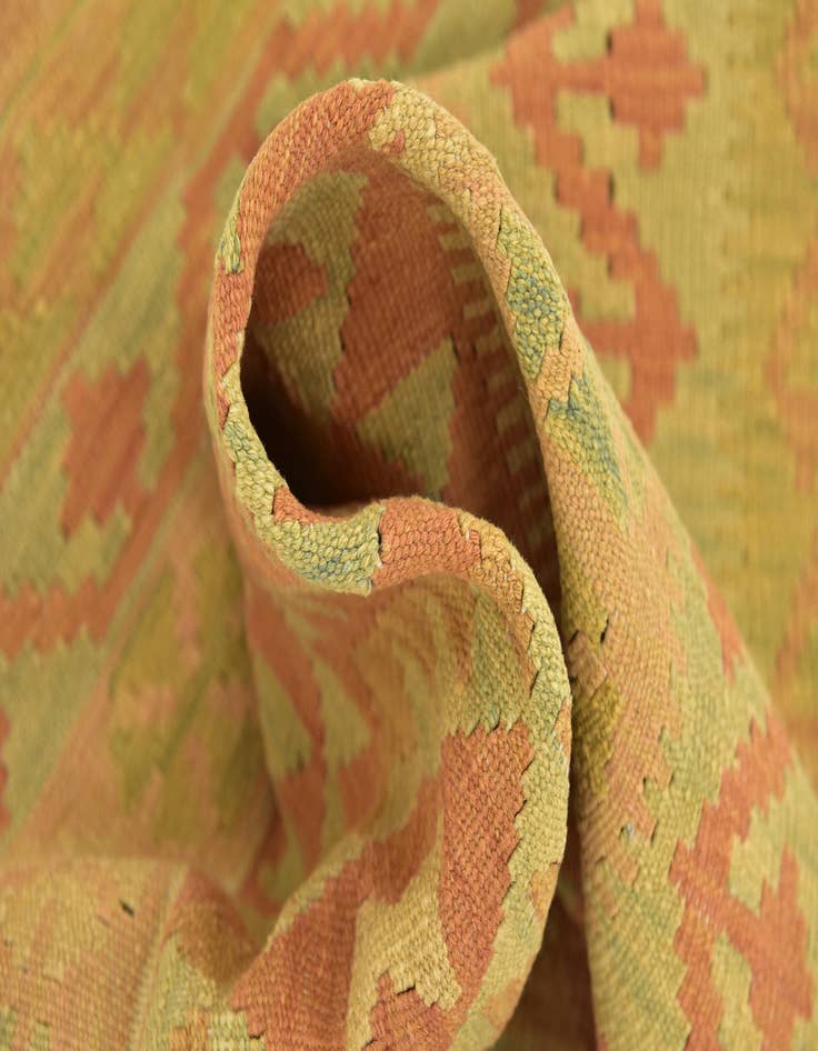 Detail image of  3' x 4' 10  Hand Woven Kilim Waziri Wool Rug