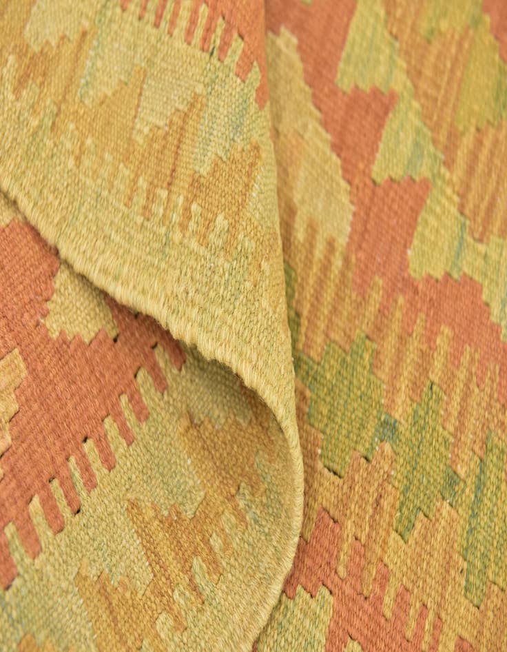 Detail image of  3' 4 x 5' 3  Hand Woven Kilim Waziri Wool Rug