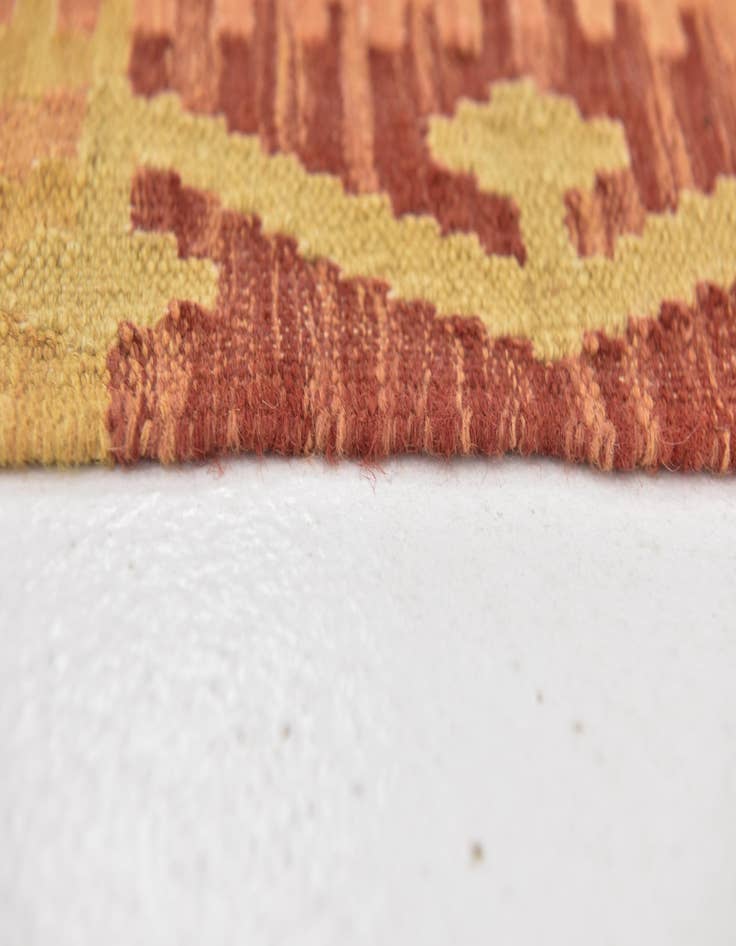 Detail image of  3' 4 x 5'  Hand Woven Kilim Waziri Wool Rug