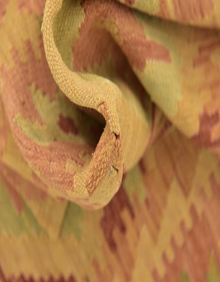 Detail image of  3' 4 x 5'  Hand Woven Kilim Waziri Wool Rug