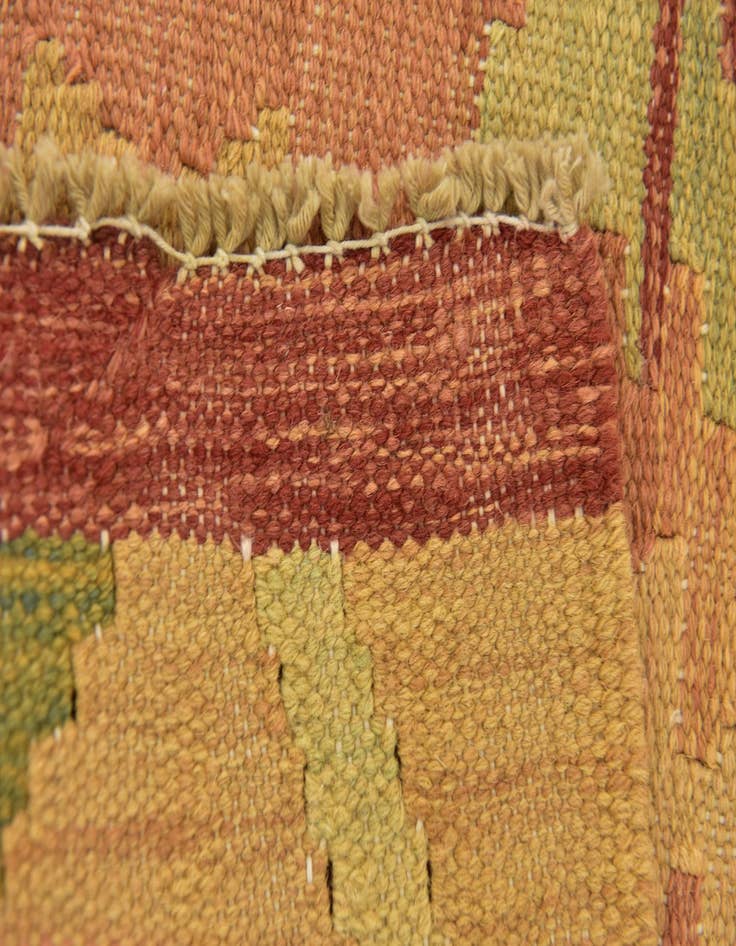 Detail image of  3' 4 x 5'  Hand Woven Kilim Waziri Wool Rug