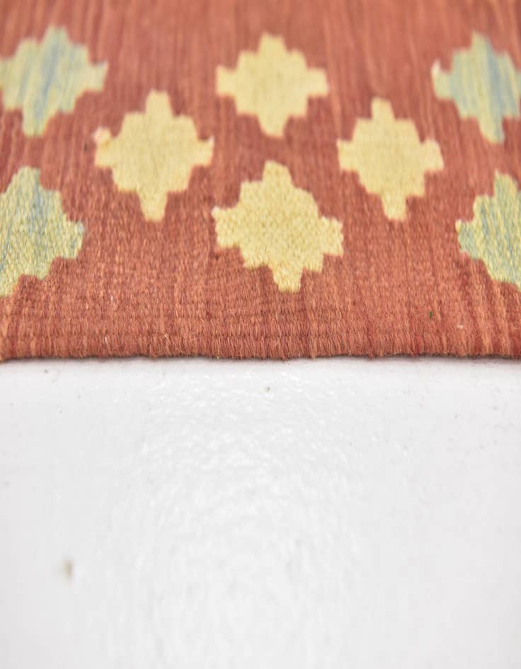 Detail image of  3' 4 x 5'  Hand Woven Kilim Waziri Wool Rug