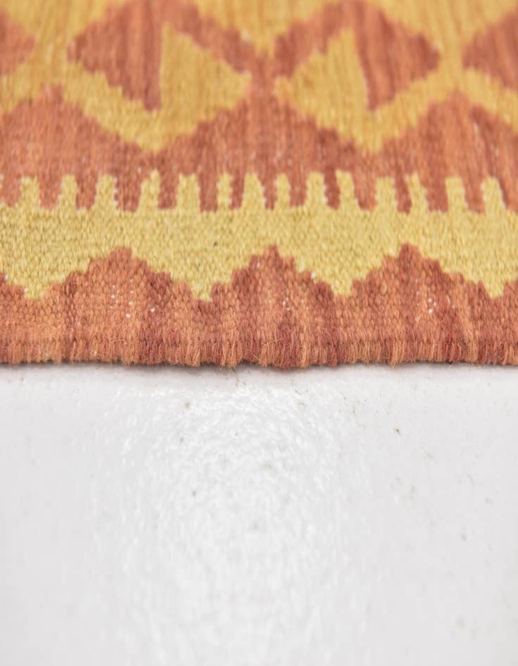 Detail image of  3' 2 x 5'  Hand Woven Kilim Waziri Wool Rug