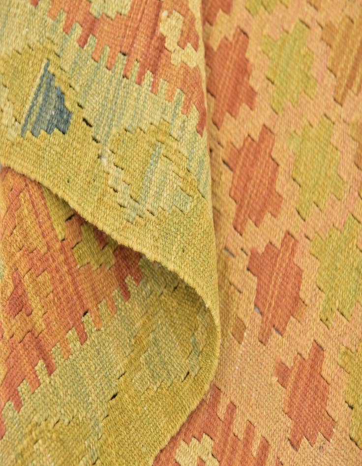 Detail image of  3' x 5'  Hand Woven Kilim Waziri Wool Rug