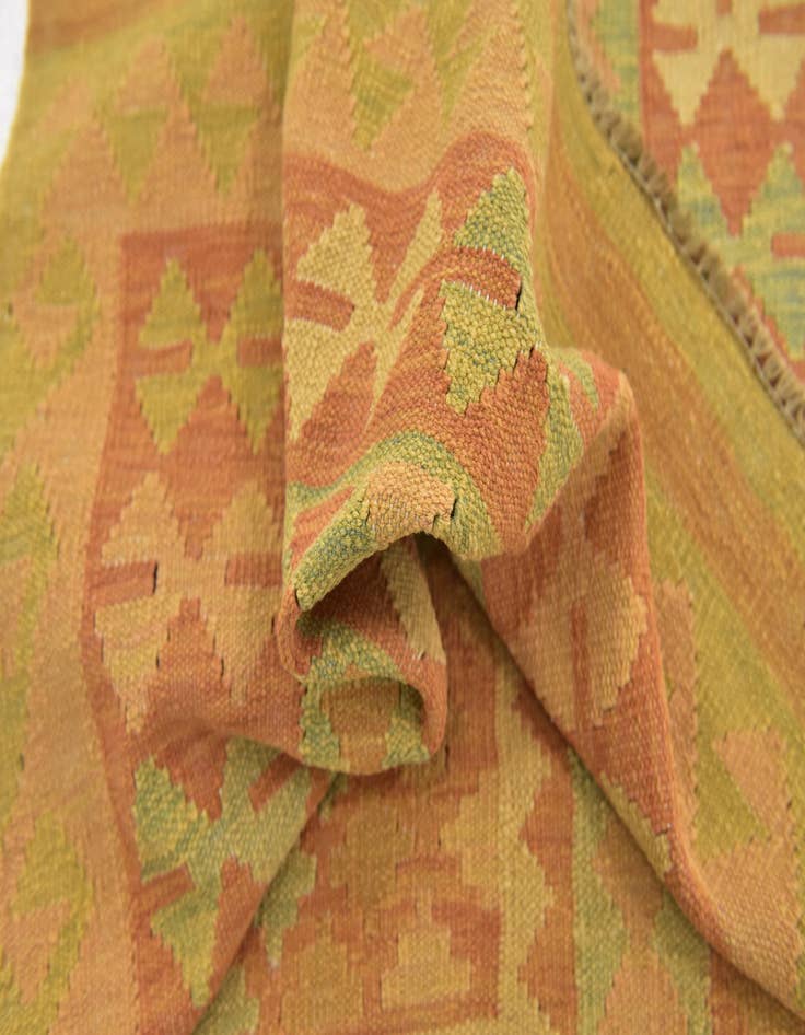 Detail image of  3' 2 x 5'  Hand Woven Kilim Waziri Wool Rug